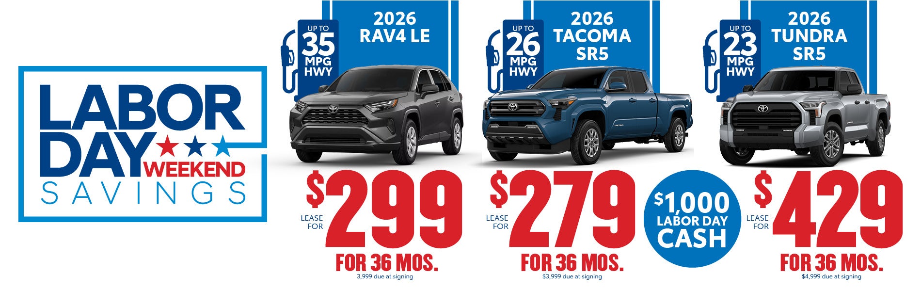 2026 RAV4 / Tacoma/ Tundra 