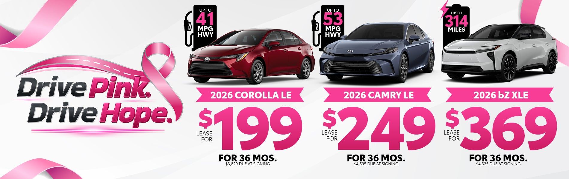 2026 Corolla, Camry, bZ