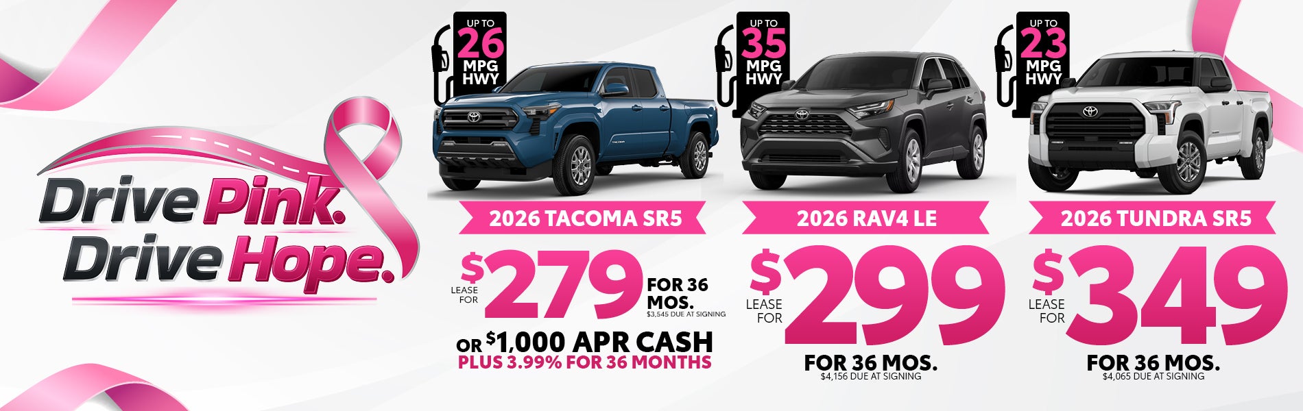 2026 RAV4, Tacoma, Tundra